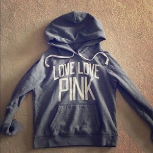 VS PINK Gray Hooded Sweatshirt